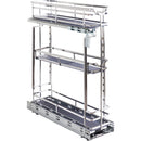 5" Polished Chrome STORAGE WITH STYLE® Metal "No Wiggle" Soft-close Base Pullout