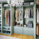 Black Soft-close Expandable Wardrobe Lift for 33" - 48" Openings