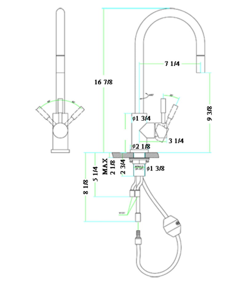 ALFI brand AB2028 Kitchen Faucet