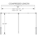 Polished Chrome Soft-close Expandable Wardrobe Lift for 25-1/2" - 35" Openings