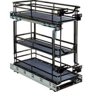 8" Black Nickel STORAGE WITH STYLE® Metal "No Wiggle" Under Drawer Soft-close Base Pullout