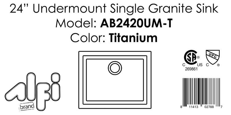 ALFI brand AB2420UM Kitchen Sink