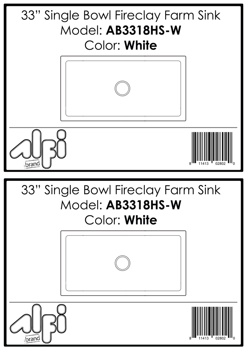 ALFI brand AB3318HS Kitchen Sink