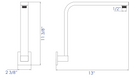 ALFI brand AB12GSW Shower Arm