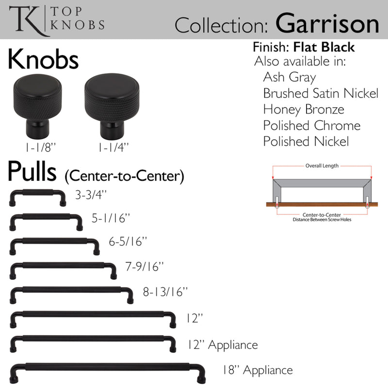 Top Knobs Garrison 8 13/16" Center to Center Bar Pull