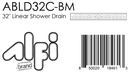 ALFI brand ABLD32C Shower Drain