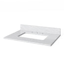 30" Hale Blue Douglas Vanity, White Carrara Marble Vanity Top, undermount rectangle bowl