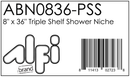 ALFI brand ABN0836 Shower Niche