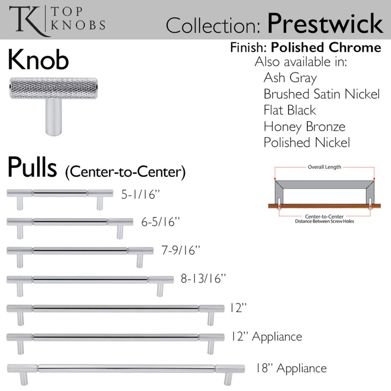 Top Knobs Prestwick 18" Center to Center Bar Pull