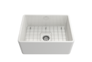 CLASSICO 24" Farmhouse Apron Front Fireclay 24" Single Bowl Kitchen Sink