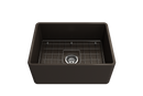 CLASSICO 24" Farmhouse Apron Front Fireclay 24" Single Bowl Kitchen Sink