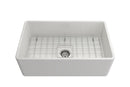 CLASSICO 30" Farmhouse Apron Front Fireclay 30" Single Bowl Kitchen Sink