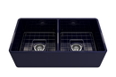 CLASSICO 33D Farmhouse Apron Front Fireclay 33" Double Bowl Kitchen Sink