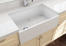 CONTEMPO 30"Farmhouse Apron Front Fireclay 30" Single Bowl Kitchen Sink