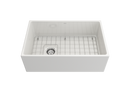 CONTEMPO 30"Farmhouse Apron Front Fireclay 30" Single Bowl Kitchen Sink