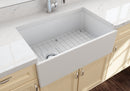 CONTEMPO 30"Farmhouse Apron Front Fireclay 30" Single Bowl Kitchen Sink