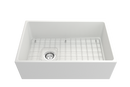 CONTEMPO 30"Farmhouse Apron Front Fireclay 30" Single Bowl Kitchen Sink