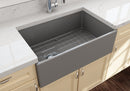 CONTEMPO 30"Farmhouse Apron Front Fireclay 30" Single Bowl Kitchen Sink