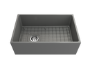 CONTEMPO 30"Farmhouse Apron Front Fireclay 30" Single Bowl Kitchen Sink
