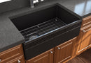 VIGNETTO 30" Farmhouse Apron Front Fireclay 30" Single Bowl Kitchen Sink