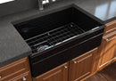 VIGNETTO 30" Farmhouse Apron Front Fireclay 30" Single Bowl Kitchen Sink