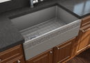 VIGNETTO 30" Farmhouse Apron Front Fireclay 30" Single Bowl Kitchen Sink