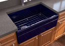 VIGNETTO 30" Farmhouse Apron Front Fireclay 30" Single Bowl Kitchen Sink