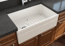 VIGNETTO 30" Farmhouse Apron Front Fireclay 30" Single Bowl Kitchen Sink