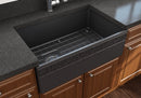 VIGNETTO 30" Farmhouse Apron Front Fireclay 30" Single Bowl Kitchen Sink