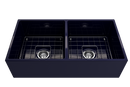 CONTEMPO 36D Farmhouse Apron Front Fireclay 36" Double Bowl Kitchen Sink