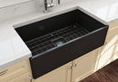 CONTEMPO 33" Farmhouse Apron Front Fireclay 33" Single Bowl Kitchen Sink