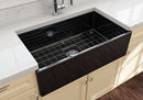 CONTEMPO 33" Farmhouse Apron Front Fireclay 33" Single Bowl Kitchen Sink