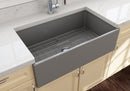 CONTEMPO 33" Farmhouse Apron Front Fireclay 33" Single Bowl Kitchen Sink