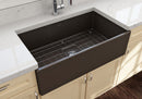 CONTEMPO 33" Farmhouse Apron Front Fireclay 33" Single Bowl Kitchen Sink