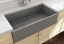CONTEMPO 36" Farmhouse Apron Front Fireclay 36" Single Bowl Kitchen Sink