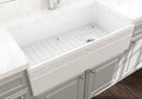 VIGNETTO 36" Farmhouse Apron Front Fireclay 36" Single Bowl Kitchen Sink