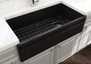 VIGNETTO 36" Farmhouse Apron Front Fireclay 36" Single Bowl Kitchen Sink