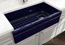 VIGNETTO 36" Farmhouse Apron Front Fireclay 36" Single Bowl Kitchen Sink