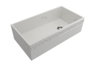 VIGNETTO 36" Farmhouse Apron Front Fireclay 36" Single Bowl Kitchen Sink