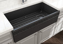 VIGNETTO 36" Farmhouse Apron Front Fireclay 36" Single Bowl Kitchen Sink