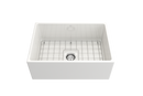 CONTEMPO 27" Farmhouse Apron Front Fireclay 27" Single Bowl Kitchen Sink