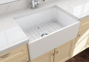 CONTEMPO 27" Farmhouse Apron Front Fireclay 27" Single Bowl Kitchen Sink