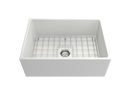 CONTEMPO 27" Farmhouse Apron Front Fireclay 27" Single Bowl Kitchen Sink