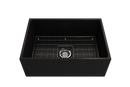 CONTEMPO 27" Farmhouse Apron Front Fireclay 27" Single Bowl Kitchen Sink