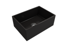 CONTEMPO 27" Farmhouse Apron Front Fireclay 27" Single Bowl Kitchen Sink