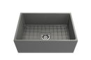 CONTEMPO 27" Farmhouse Apron Front Fireclay 27" Single Bowl Kitchen Sink