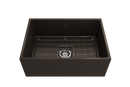 CONTEMPO 27" Farmhouse Apron Front Fireclay 27" Single Bowl Kitchen Sink