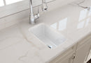 SOTTO 12" Undermount Fireclay 12" Single Bowl Kitchen Sink, Bar Sink