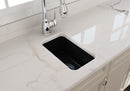SOTTO 12" Undermount Fireclay 12" Single Bowl Kitchen Sink, Bar Sink