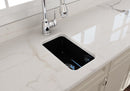 SOTTO 12" Undermount Fireclay 12" Single Bowl Kitchen Sink, Bar Sink